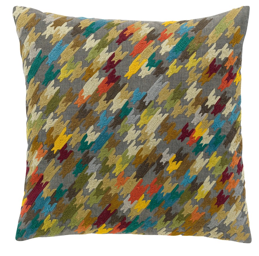 Cojín bordado multicolor vivaraise