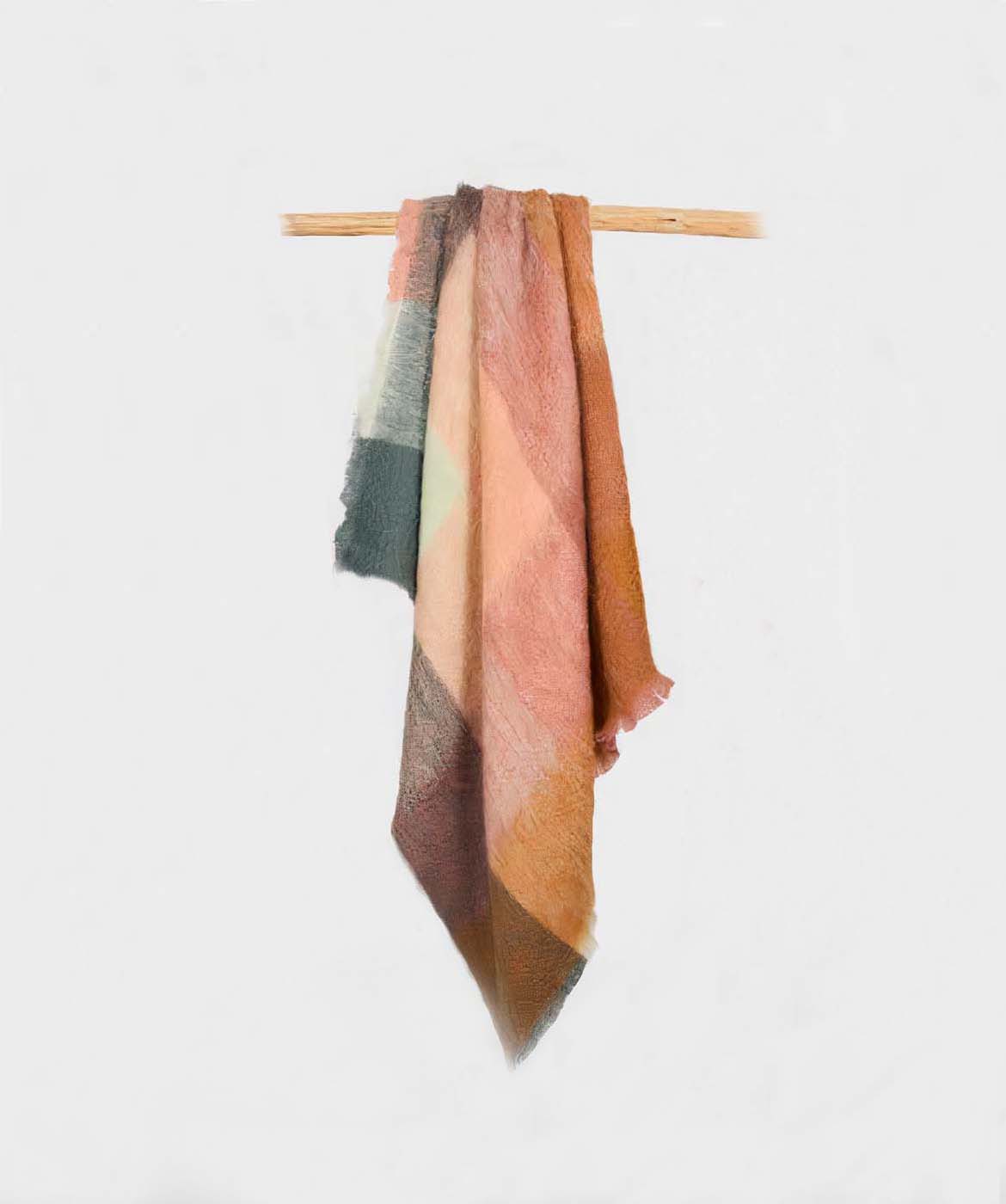 Manta Ezcaray Mohair diseño a cuadros