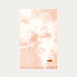 Toalla de playa Briciní Watercolor rosa. Diseño tie-dye algodón 100%. Ligera